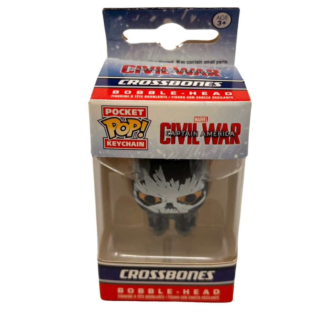 Funko Pocket Keychain Marvel Civil War Captain Ameirca Crossbones Bobble-Head