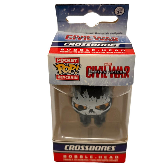 Funko Pocket Keychain Marvel Civil War Captain Ameirca Crossbones Bobble-Head