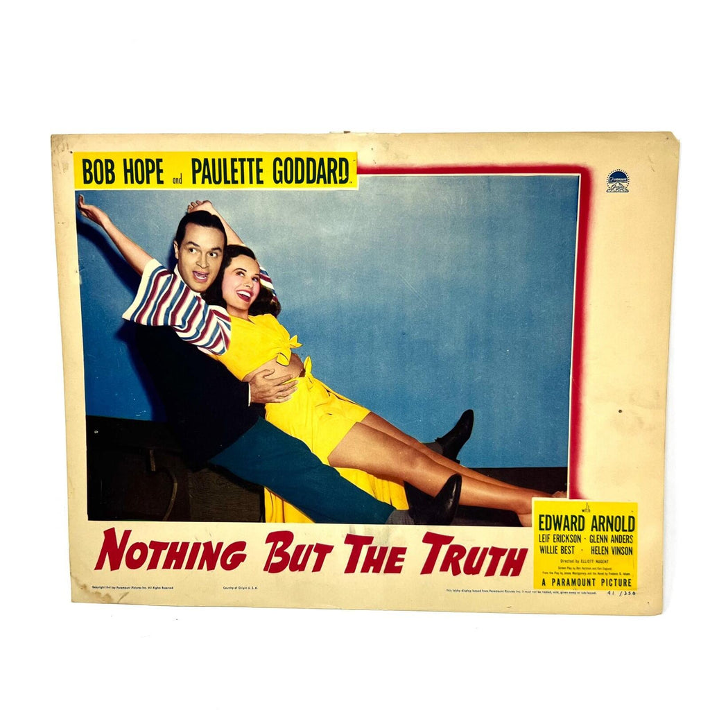 Nothing But The Truth Collectible Movie Lobby Card Bob Hope Paulette Goddard (e)