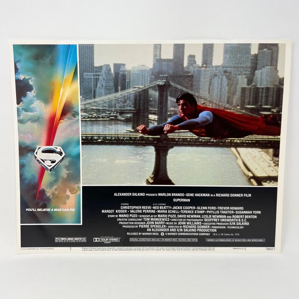 1979 Superman Collectible Movie Lobby Card No.3 Christopher Reeve