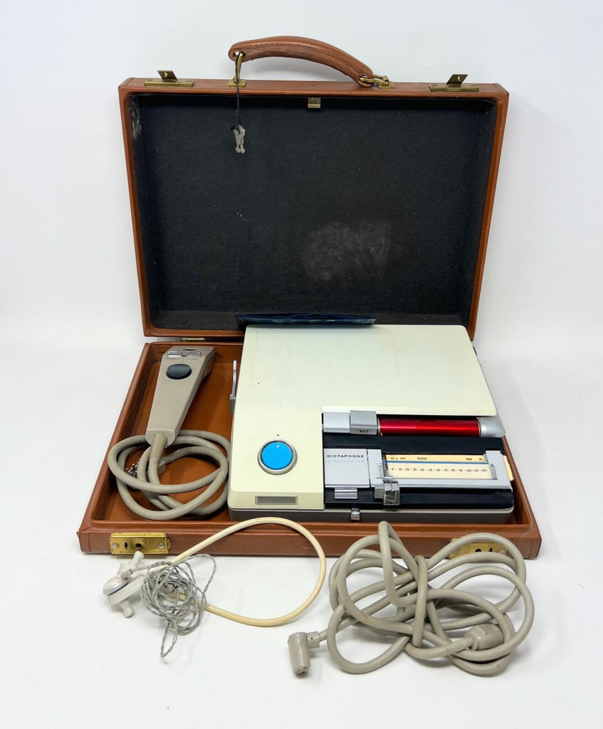 Vintage Dictaphone Time-Master Dictating Machine & Case, Model 128800