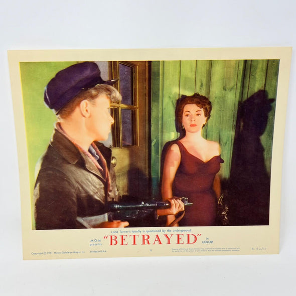 1962 Betrayed Lobby Card Movie Poster No.1