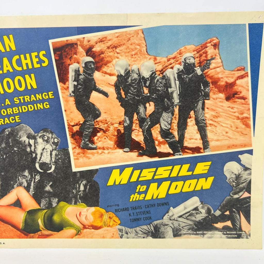 1958 Missile to the Moon Man Reaches te Moom Collectible Movie Lobby Card