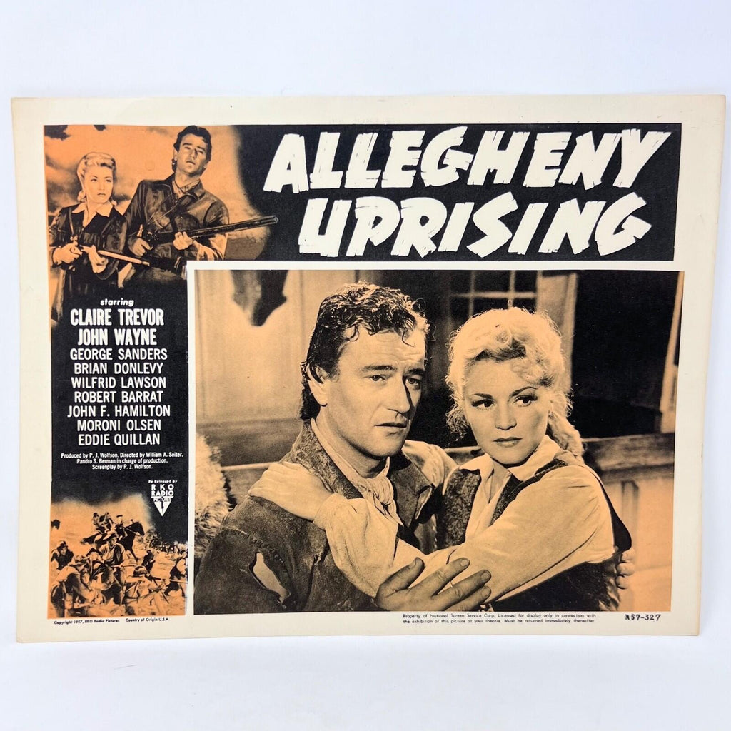 1957 Allegheny Uprising Original Movie Lobby Card Claire Trevor John Wayne a