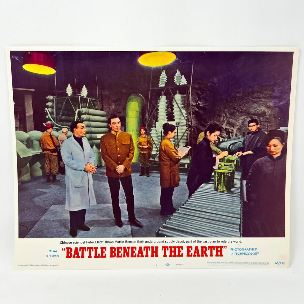 1968 Battle Beneath The Earth Sci-Fi movie Lobby Card No.3 MGM