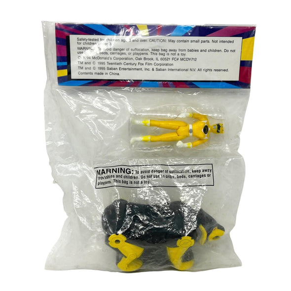 McDonalds Happy Meal Mighty Morphin Power Rangers Yellow Ranger W Bear Ninjazord