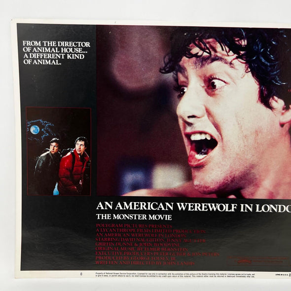 1981 An American Werewolf in London The Monster Orginal Movie Lobby Card No.8