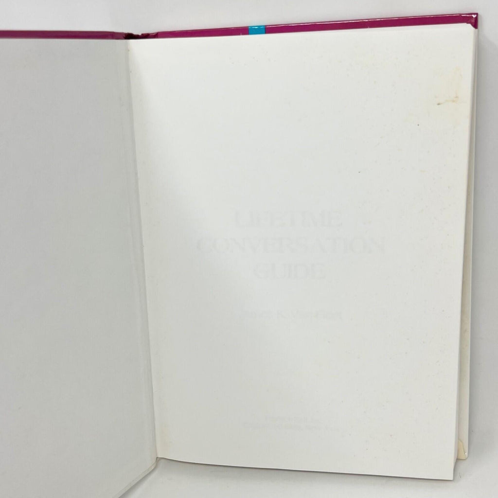 Lifetime Conversation Guide by James K. Van Fleet (1984, Hardcover)