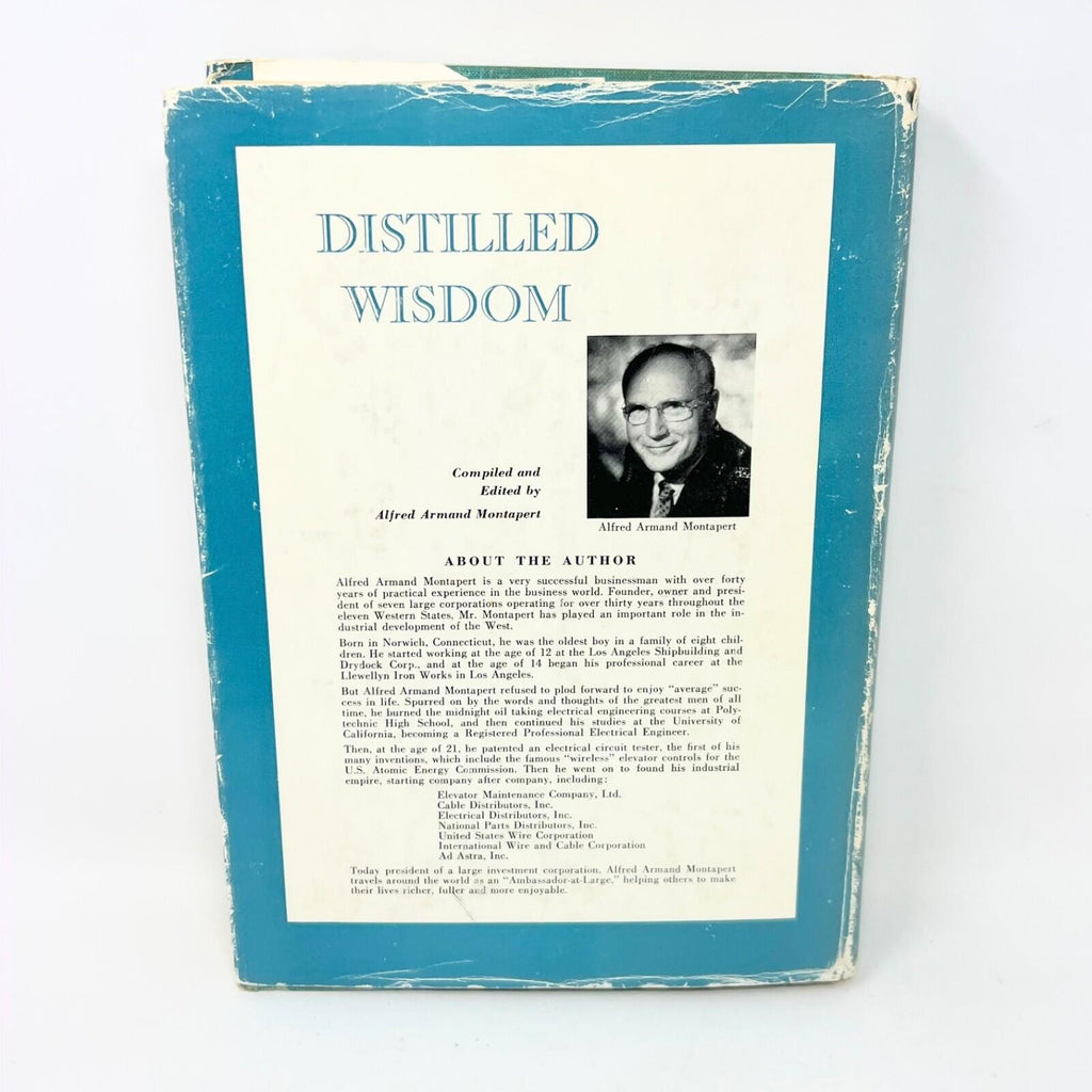 1979 Distilled Wisdom Alfred A. Montapert Vintage Hardcover Quote Anthology Rare