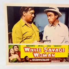 1953 White Savage Woman in Technicolor Movie Lobby Card (C)