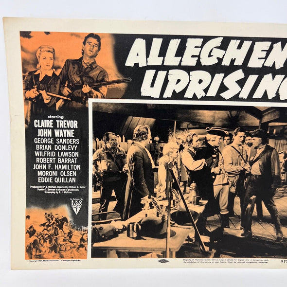 1957 Allegheny Uprising Original Movie Lobby Card Claire Trevor John Wayne b