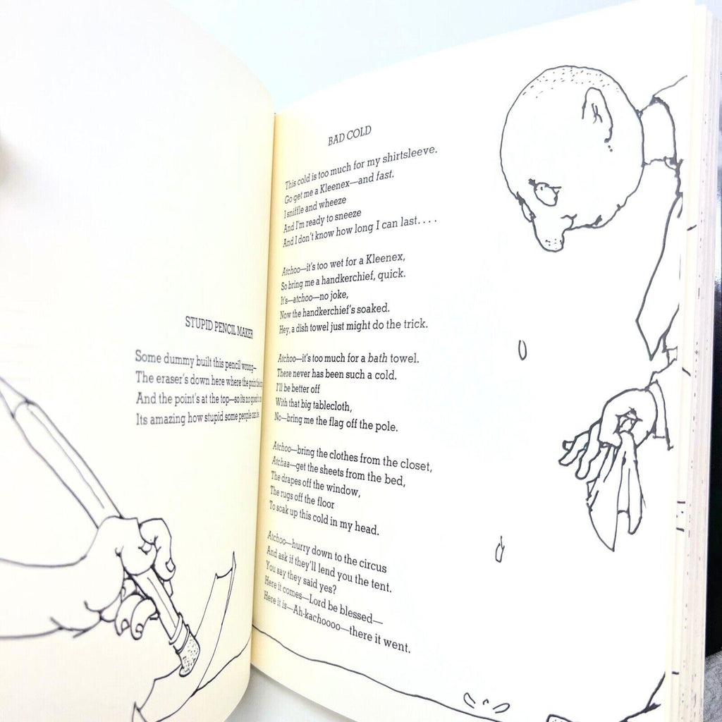 Vintage 90s, Falling Up, poems and drawings by Shel Silverstein, Hardcover Book