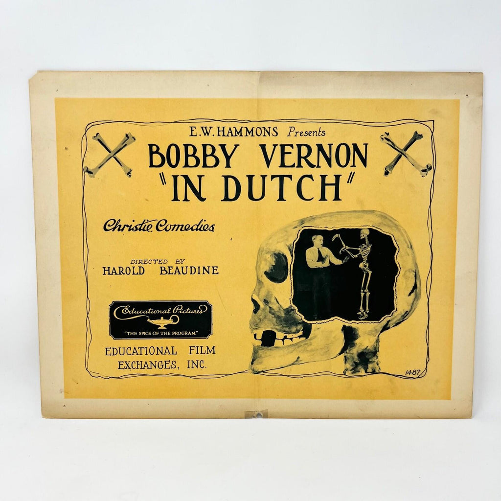 Bobby Vernon In Dutch Original Collectible movie Lobby Card