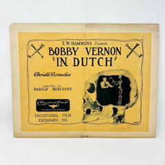 Bobby Vernon In Dutch Original Collectible movie Lobby Card