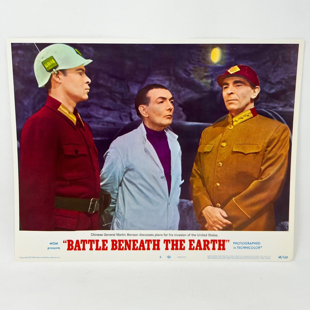 1968 Battle Beneath The Earth Sci-Fi movie Lobby Card No.8 MGM