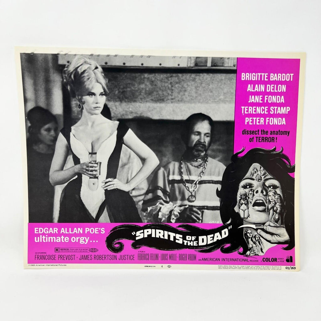 1969 Spirits of the dead Collectible movie Lobby Cards set of 8