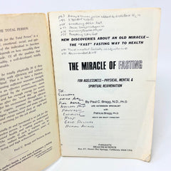 THE MIRACLE OF FASTING Proven Throughout History PB BOOK 979 Paul Bragg VG+