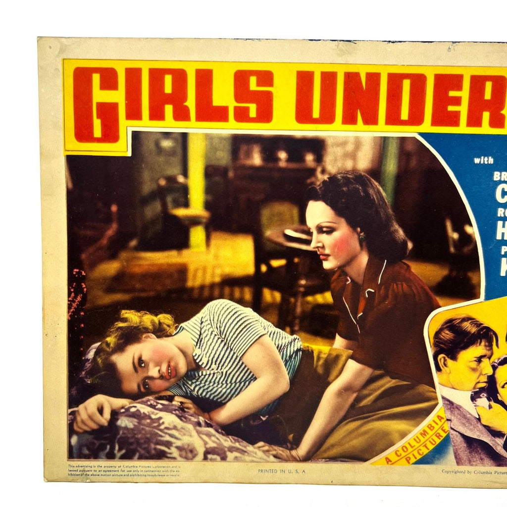 1940 Girls Under 21 Movie Lobby Card Bruce Cabot Rochelle Hudson Paul Kelly (g)