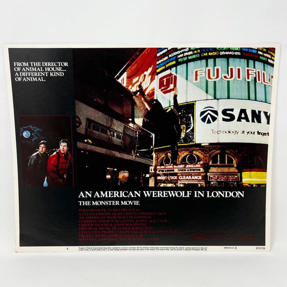 1981 An American Werewolf in London The Monster Orginal Movie Lobby Card No.6