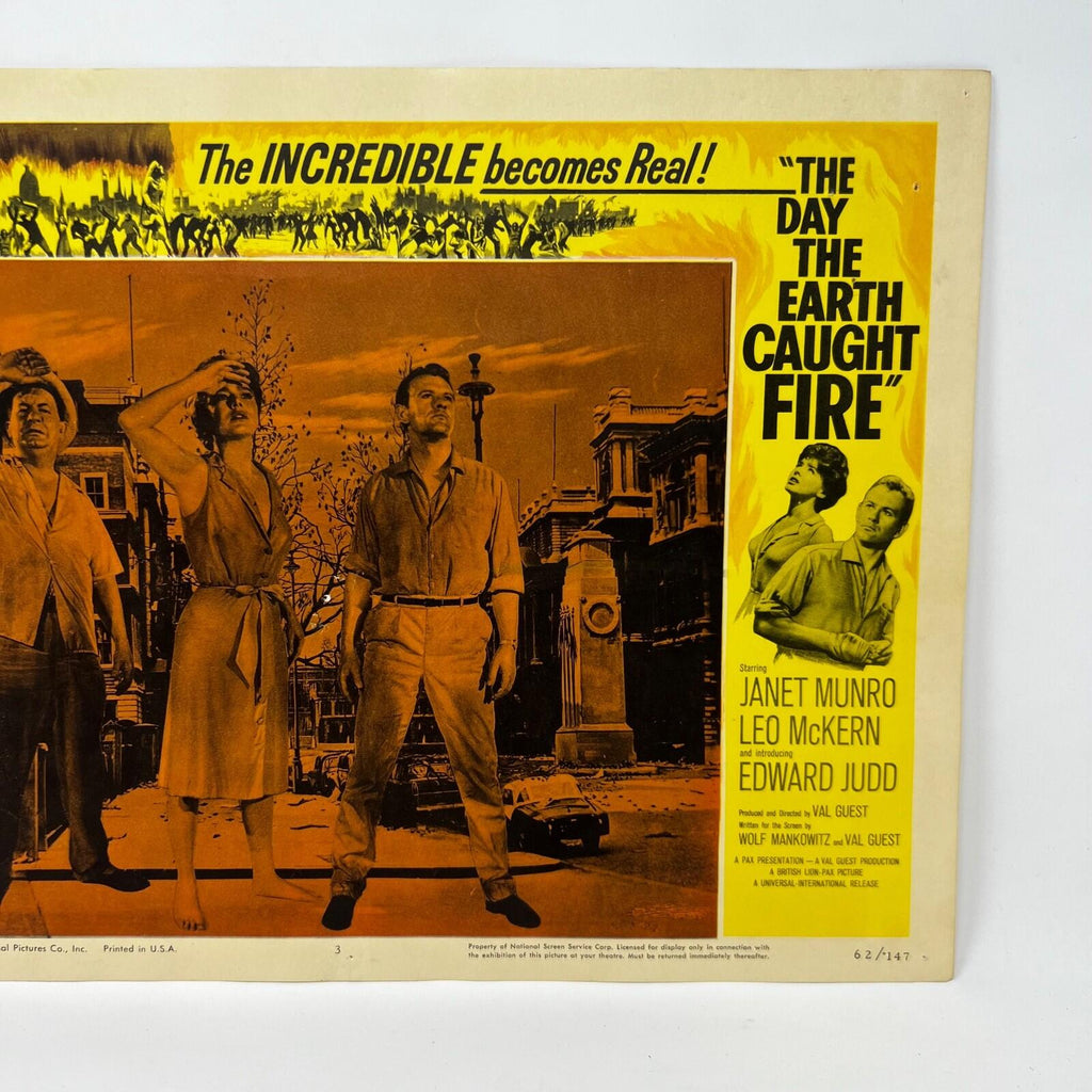 1962 The Day The Earth Cought Fire Collectible movie Lobby Cards set of 8