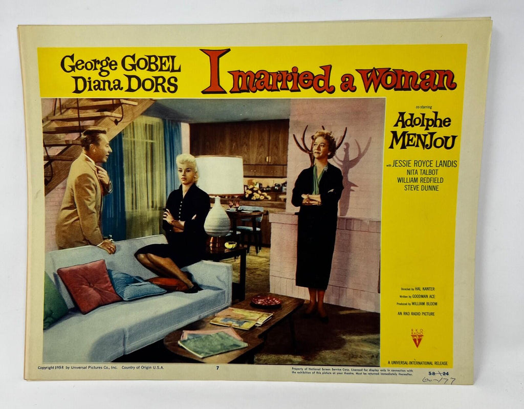 1958 I married A Woman Lobby Cards Set of 8 Movie Posters