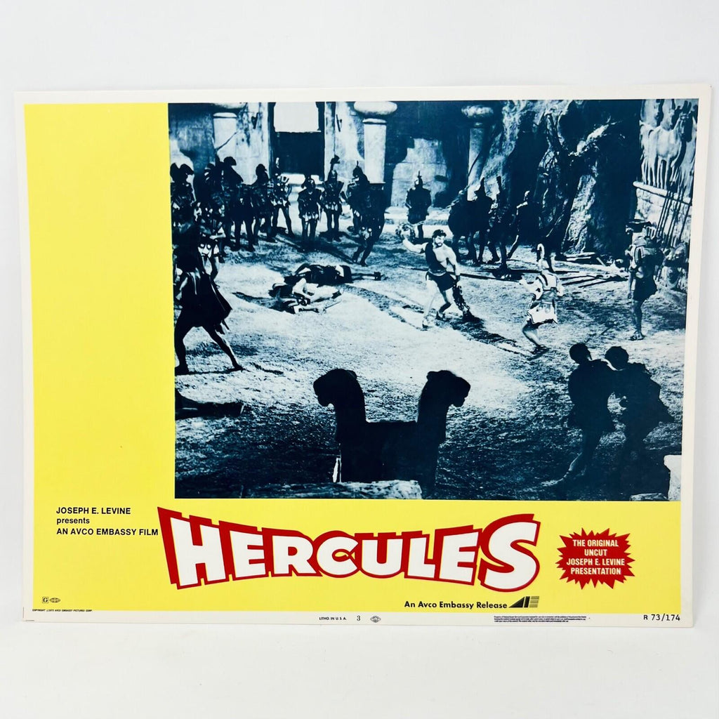 1973 Hercules The Original Uncut  Movie Lobby Card No.3 Joseph Levine