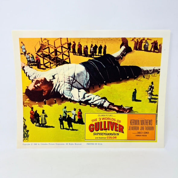 1960 The 3 Worlds Of Gulliver in Superdynamation Collectible Movie Lobby Card d