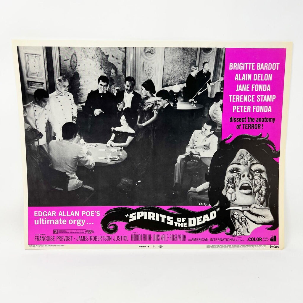 1969 Spirits of the dead Collectible movie Lobby Cards set of 8