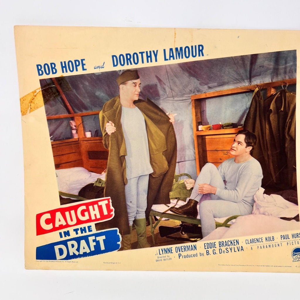 Caught In The Draft Vintage Movie Lobby Card (F) Bob Hope Dorothy Lamour
