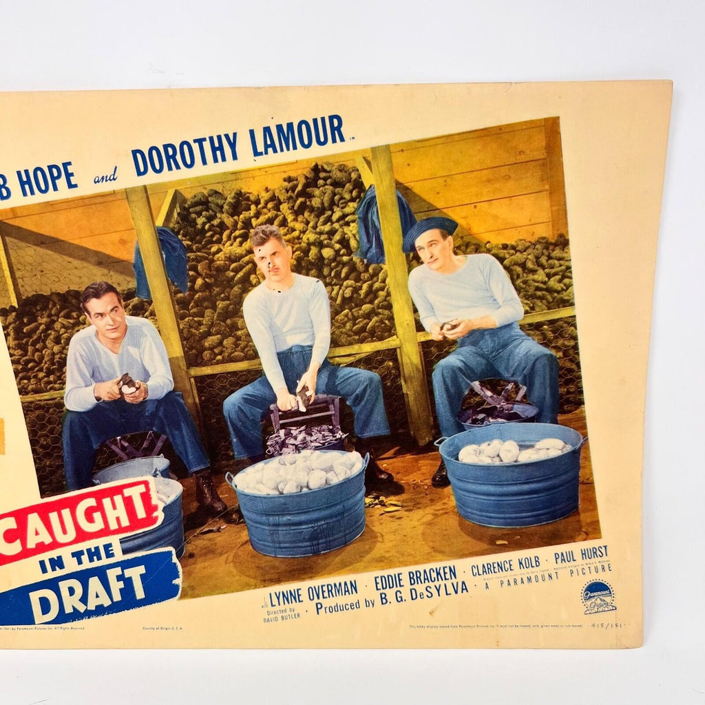 Caught In The Draft Vintage Movie Lobby Card (G) Bob Hope Dorothy Lamour