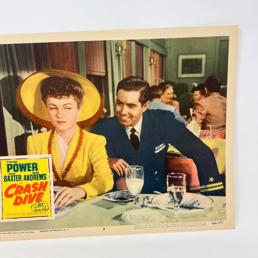 1956 Crash Dive Movie Lobby Card Poster No.2