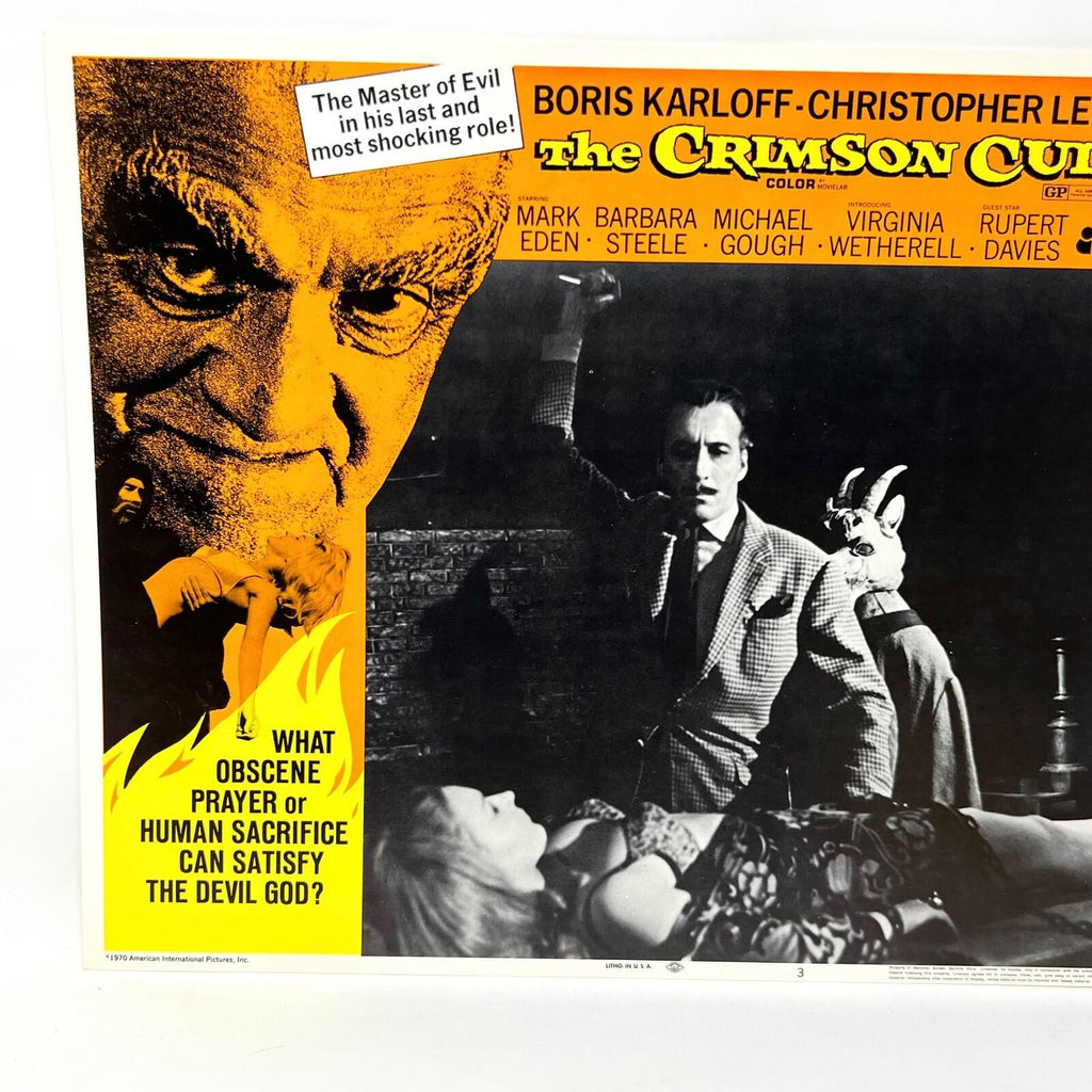 1970 The Crimson Cult Movie Lobby Card No.3