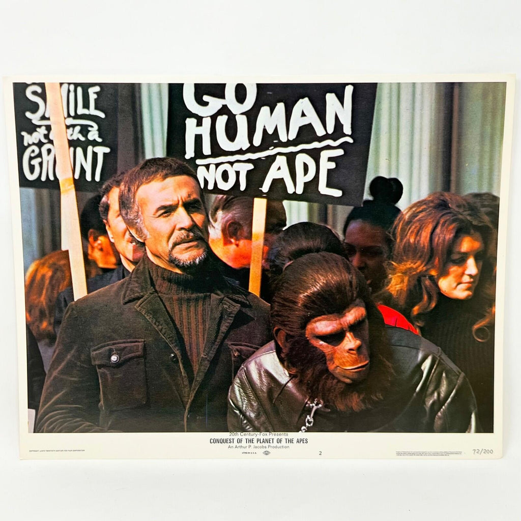 1972 Conquest of The Planet Of The Apes Collectible movie Lobby Card No.2