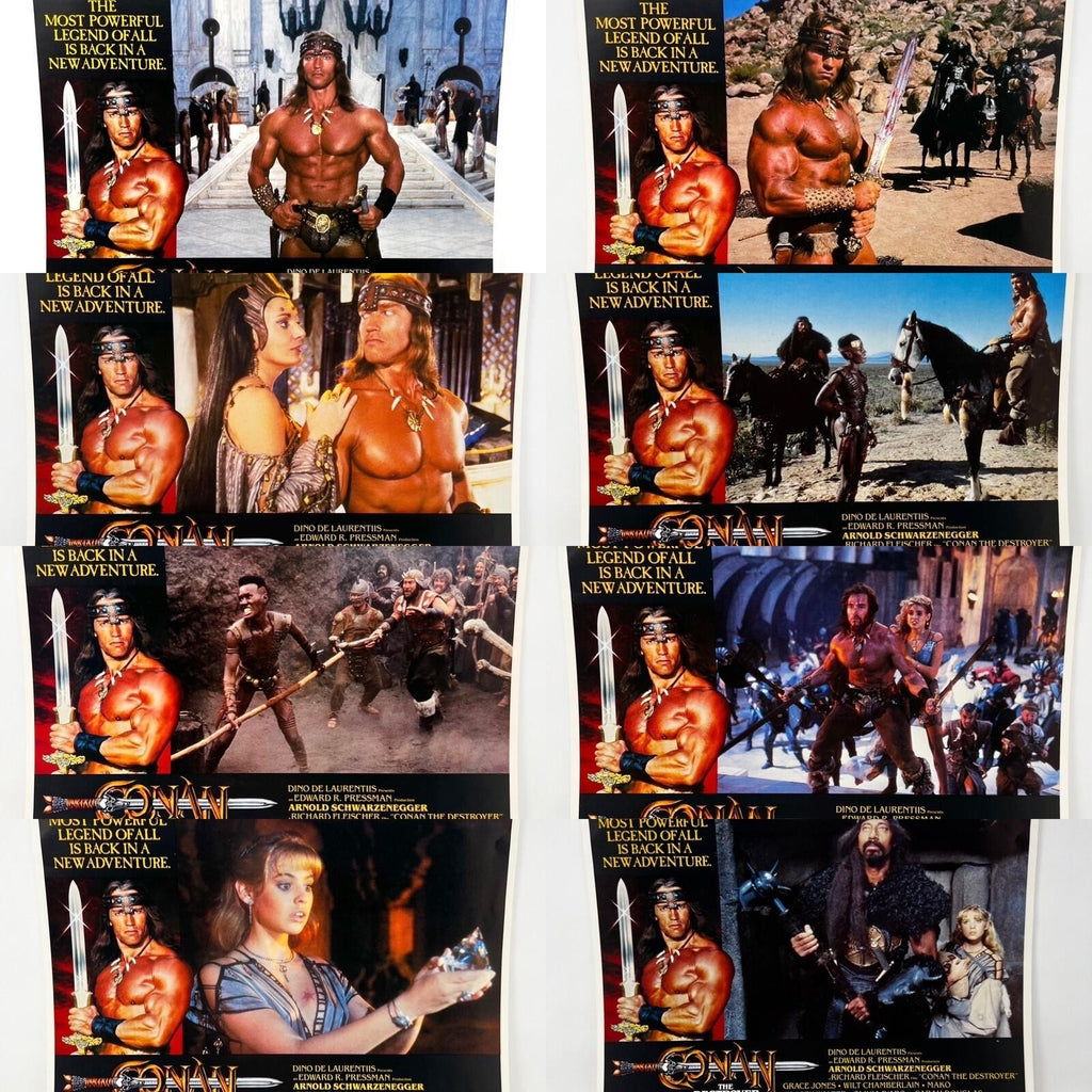 Connan The Destroyer Scifi Collectible movie Lobby Card set of 8