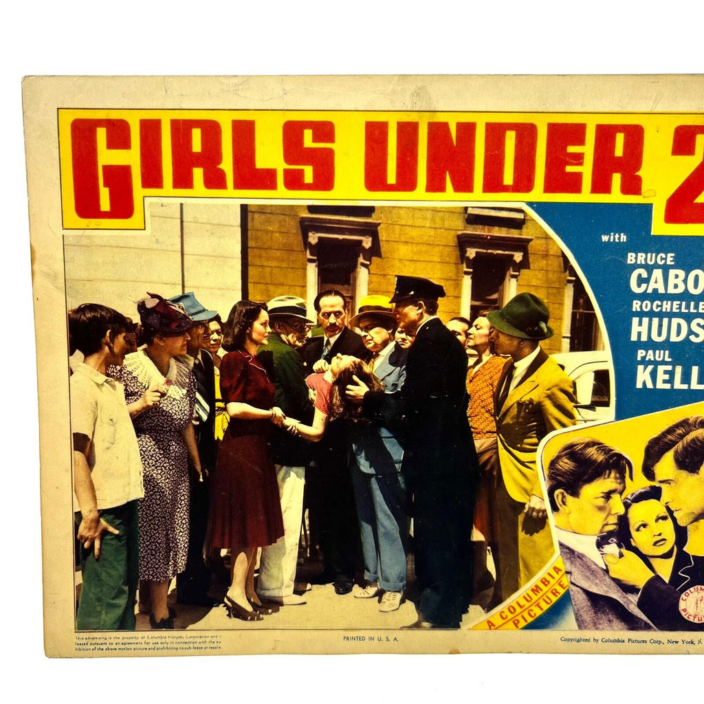 1940 Girls Under 21 Movie Lobby Card Bruce Cabot Rochelle Hudson Paul Kelly (c)