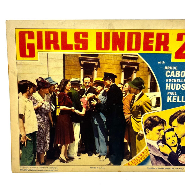1940 Girls Under 21 Movie Lobby Card Bruce Cabot Rochelle Hudson Paul Kelly (c)