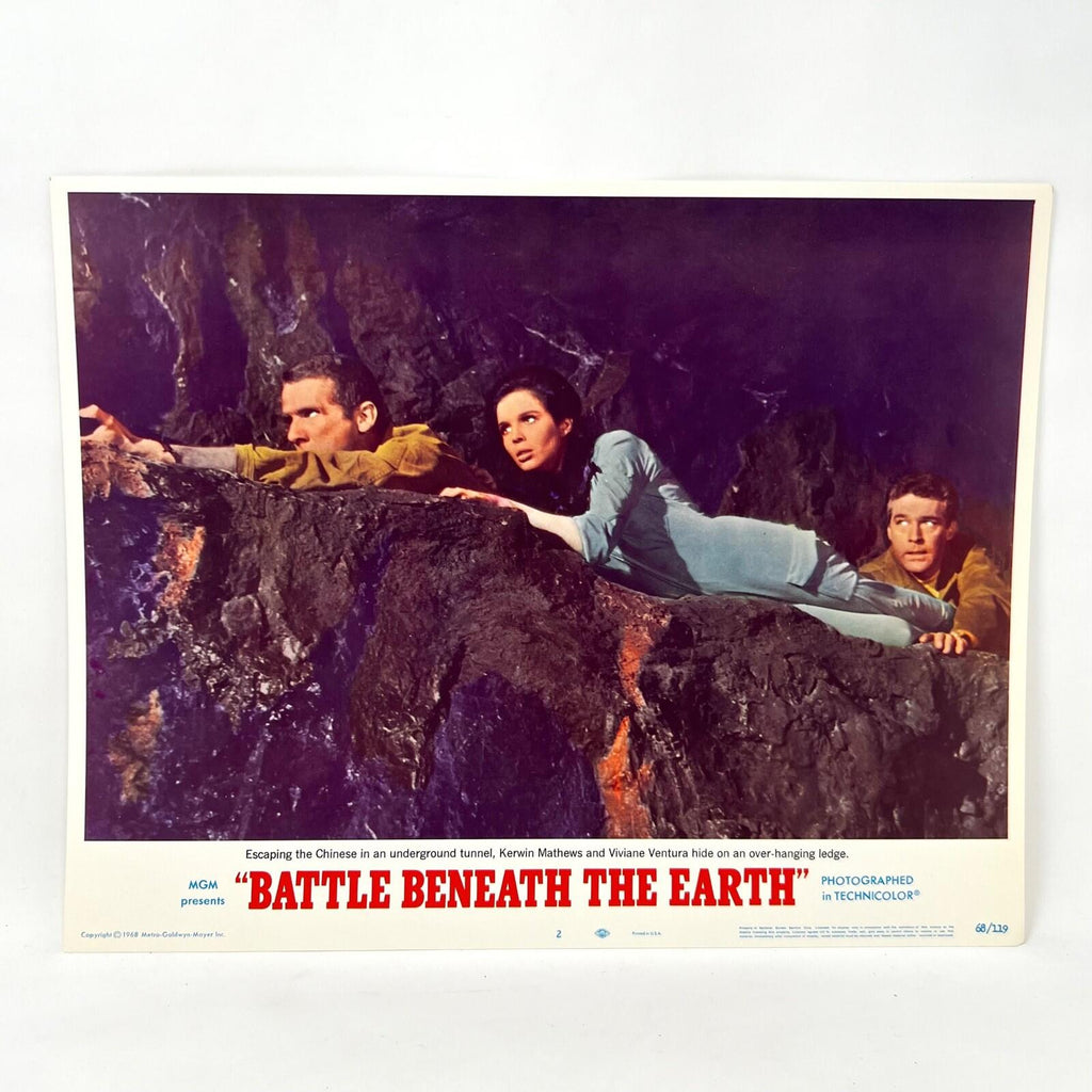 1968 Battle Beneath The Earth Sci-Fi movie Lobby Card No.2 MGM