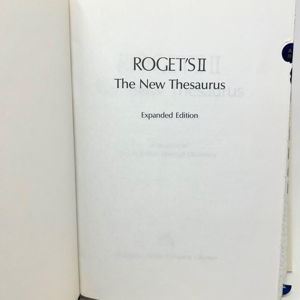 Roget'sII The New Thesaurus Hardcover