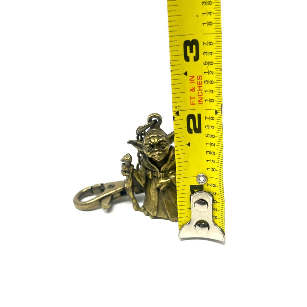 Star Wars Yoda Keychain 1997 Gold Metal