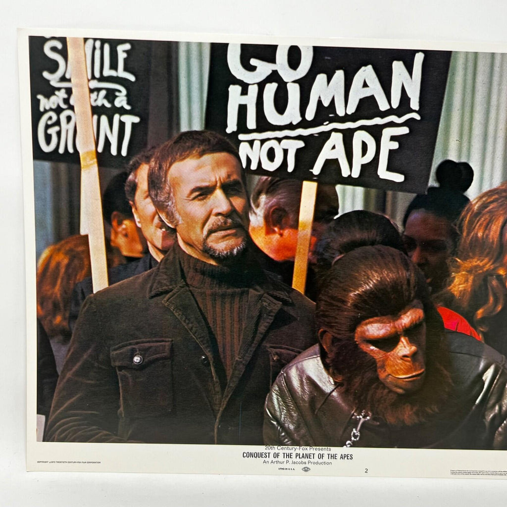 1972 Conquest of The Planet Of The Apes Collectible movie Lobby Card No.2