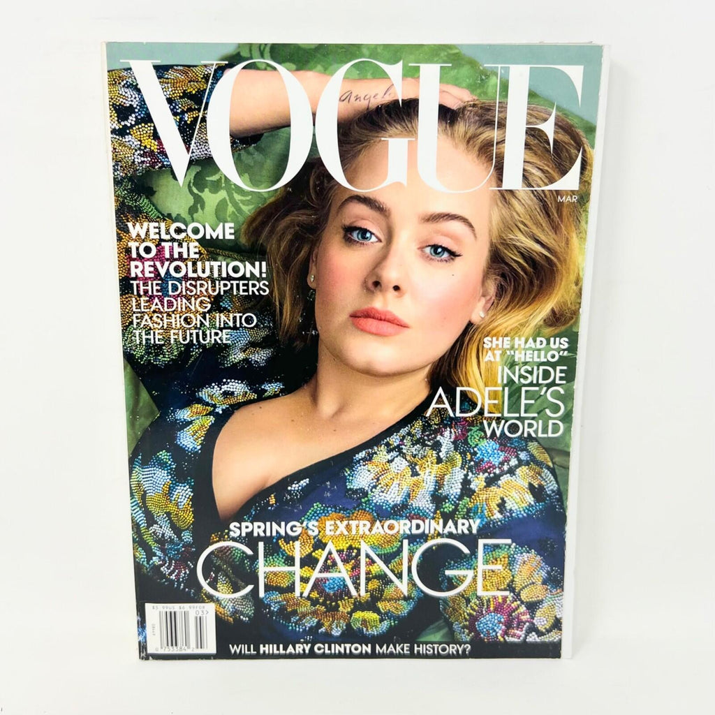 2016 MARCH VOGUE MAGAZINE  ADELE COVER