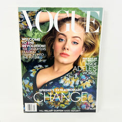 2016 MARCH VOGUE MAGAZINE  ADELE COVER
