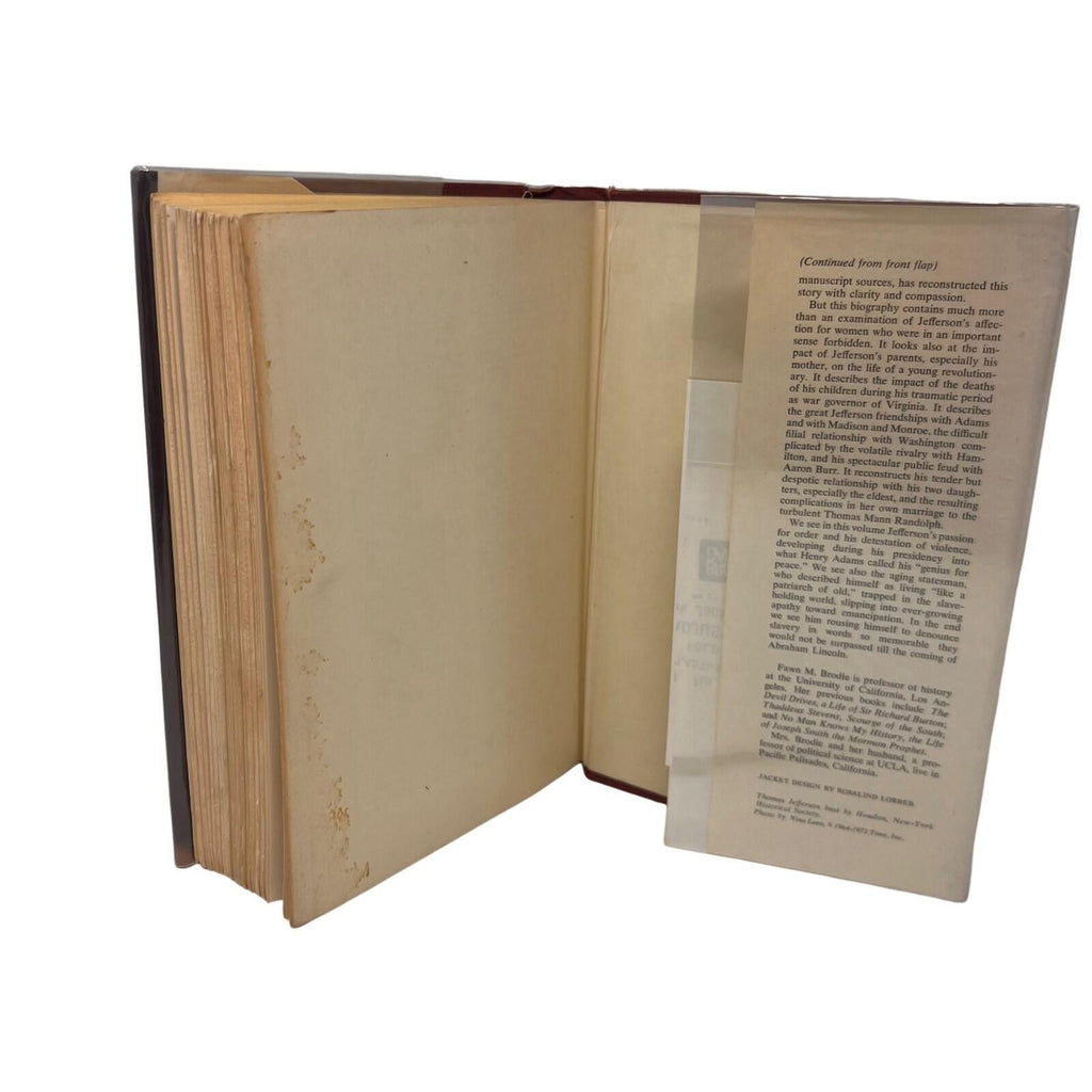Thomas Jefferson An Intimate History Hardcover Book By Fawn M. Brodie