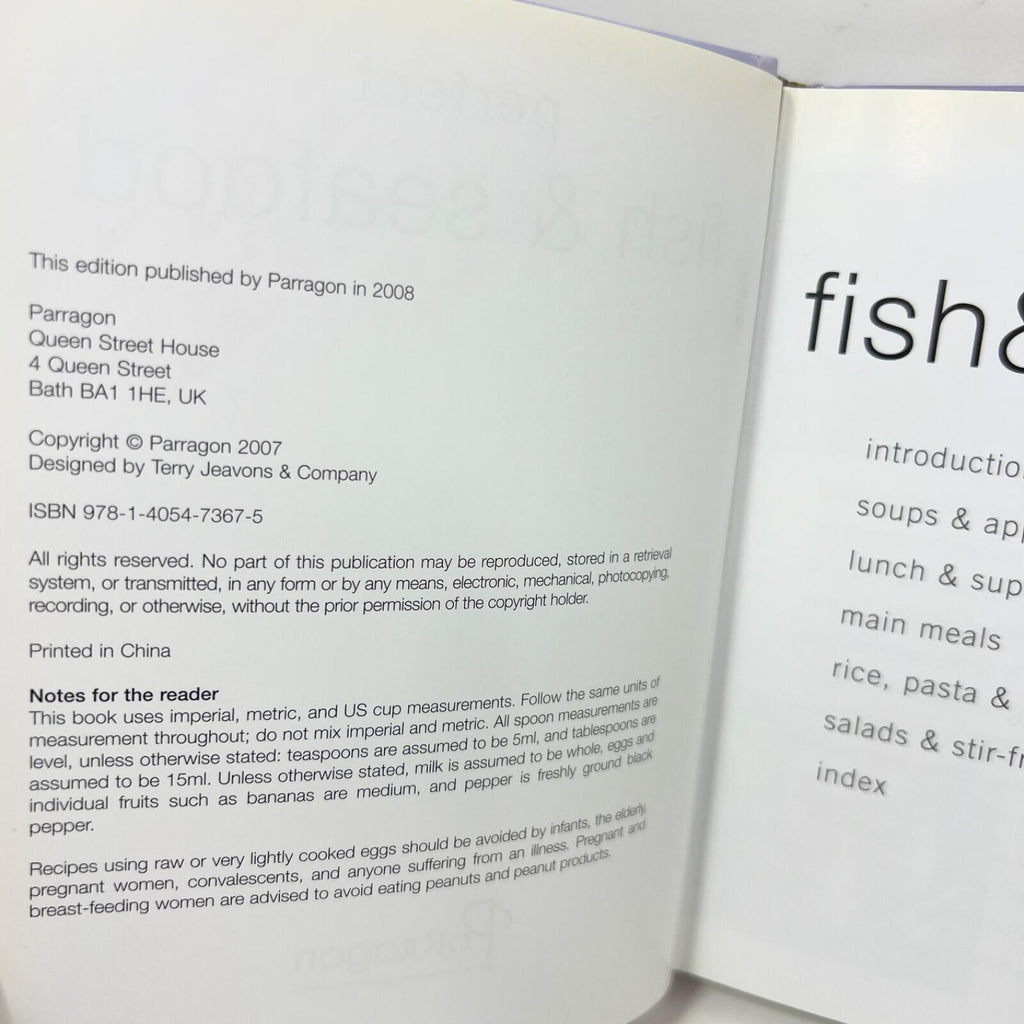 Perfect Fish & Seafood Collection of 100+ Essential Recipes Hardcover 2007