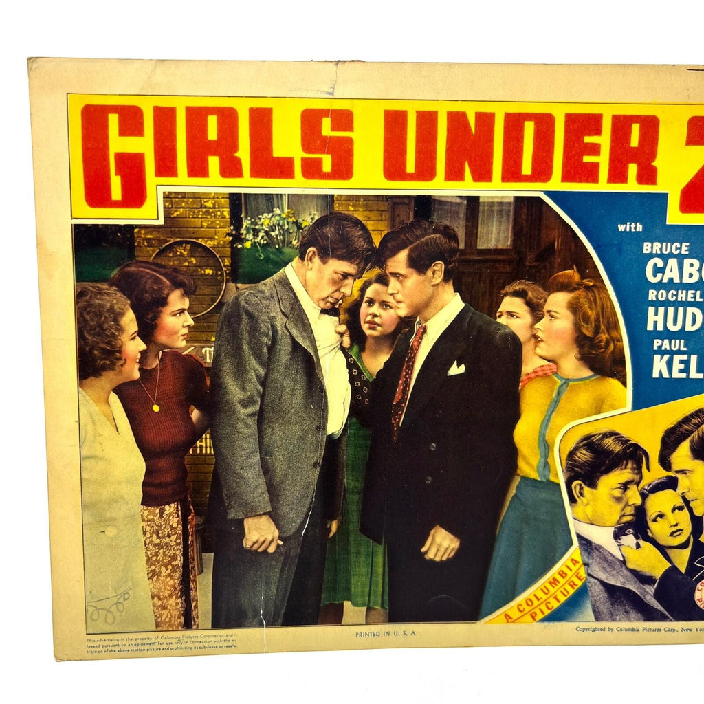 1940 Girls Under 21 Movie Lobby Card Bruce Cabot Rochelle Hudson Paul Kelly (e)