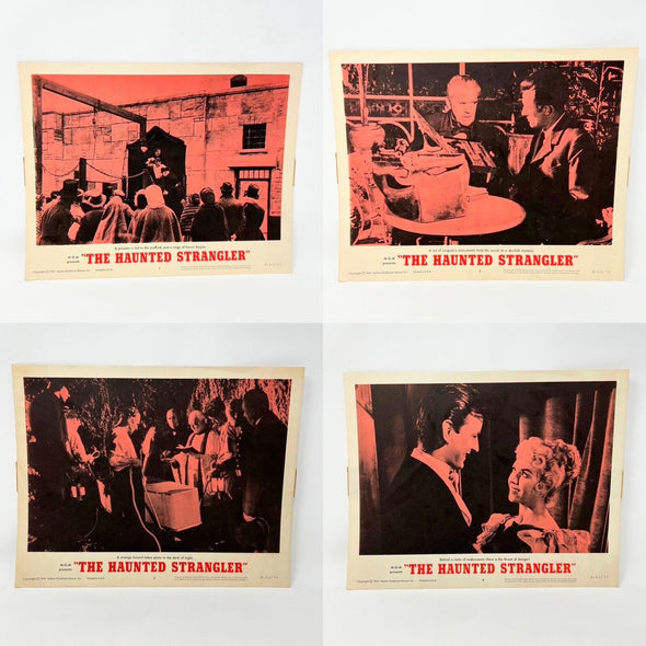 The Haunted Strangler Horror Movie Lobby Card Poster Set of 4