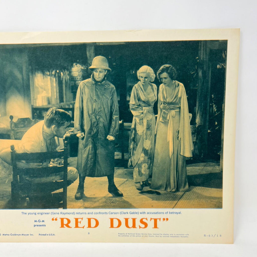 1963 Red Dust Collectible Movie Lobby Card No.8