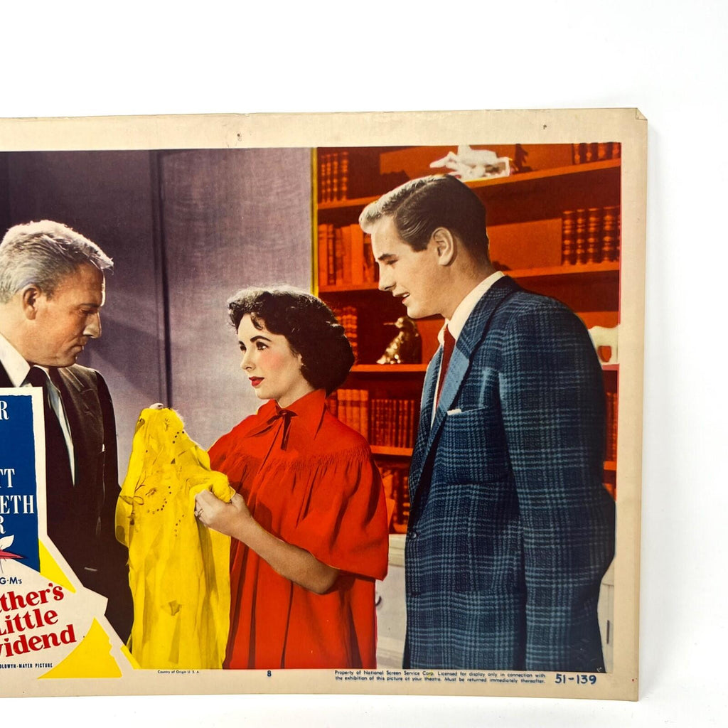 Father's Little Dividend Movie Lobby Card No.8 Spencer Tracy Elizabeth Taylor