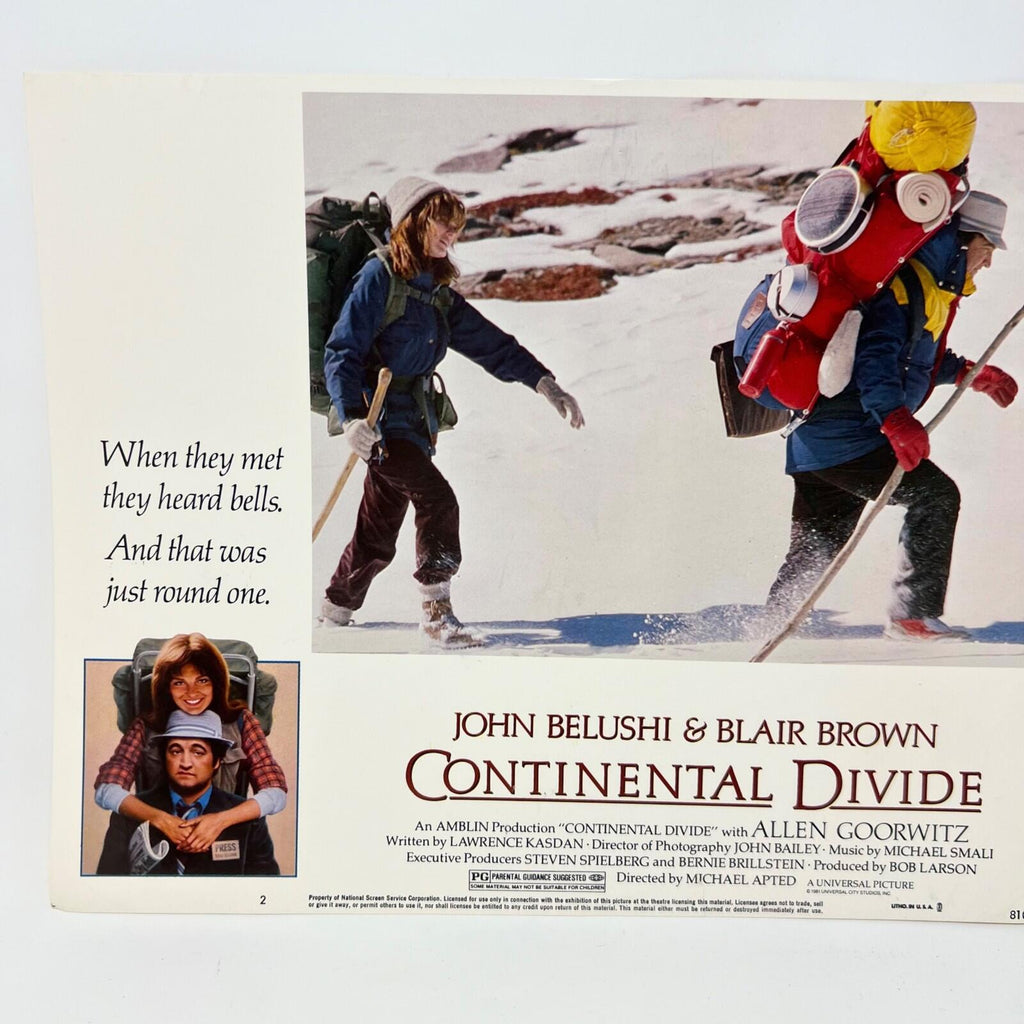 1980 Continental Divide Lobby Card Movie Poster No.2