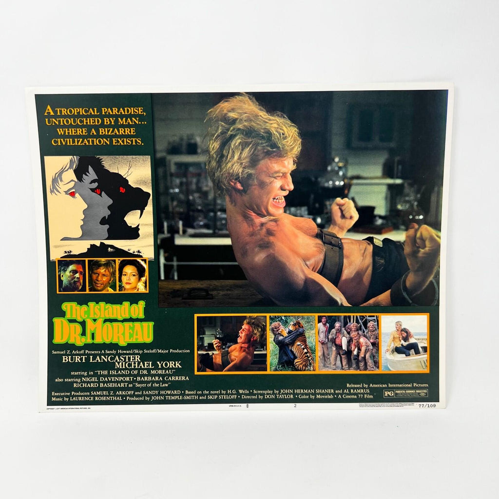 1977 The island of Dr. Moreau Horror Scifi Collectible movie Lobby Card set of 8